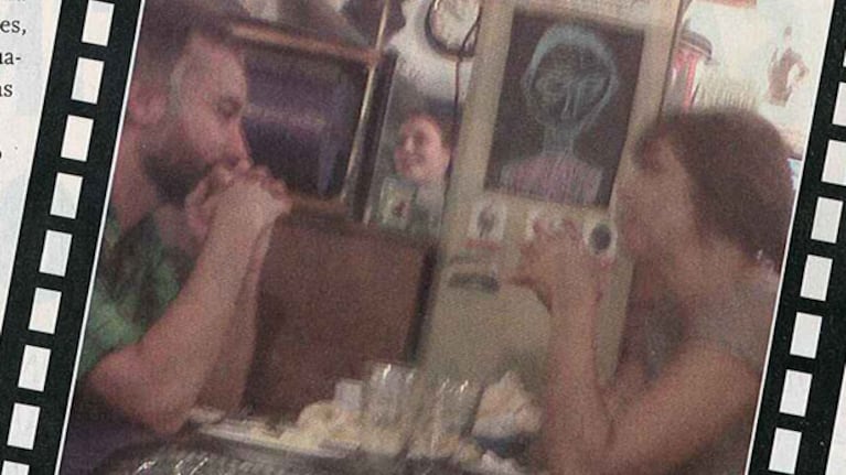 Julia Mengolini y Diego Iglesias, juntos en un restaurante (Fotos: El Sensacional).