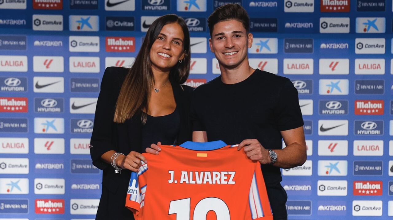 Julián Álvarez atraviesa un mal momento en Madrid por culpa de su nuevo representante . Crédito: Instagra/@emiliafferrero