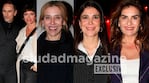 Juliana Gattas, Andrea Rincón, Nara Ferragut en el estreno de Griselda Siciliani, y Carlos Casella (Fotos: Movilpress).