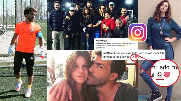 Juliana Giambroni y Matías Di Chiara, cruce de mensajes románticos en las redes sociales (Foto: Instagram)