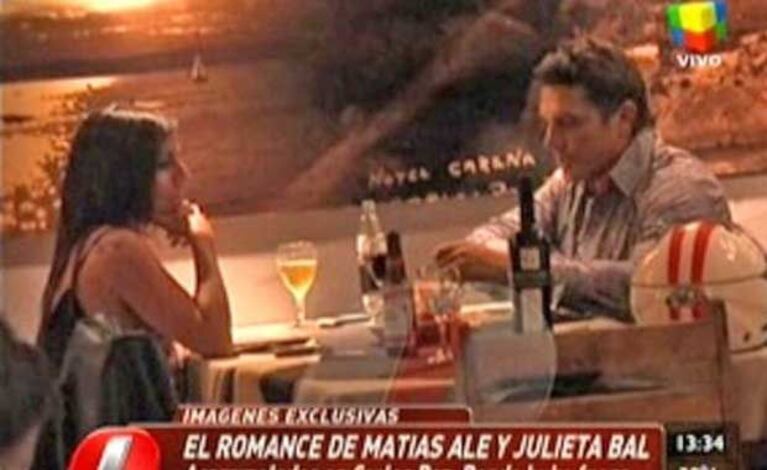 Julieta Bal y Matías Alé, juntos. (Foto: Captura TV Intrusos)