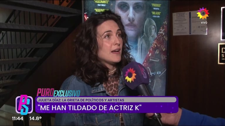 Julieta Díaz habló en Puro Show (Foto: captura de eltrece).