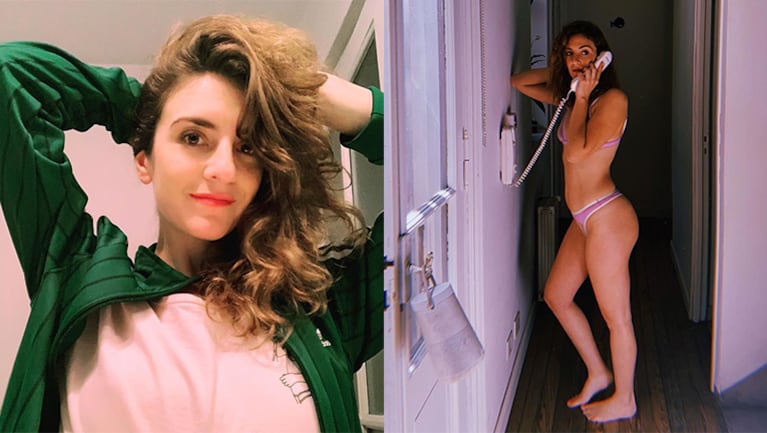 Julieta lució su figura en ropa interior.