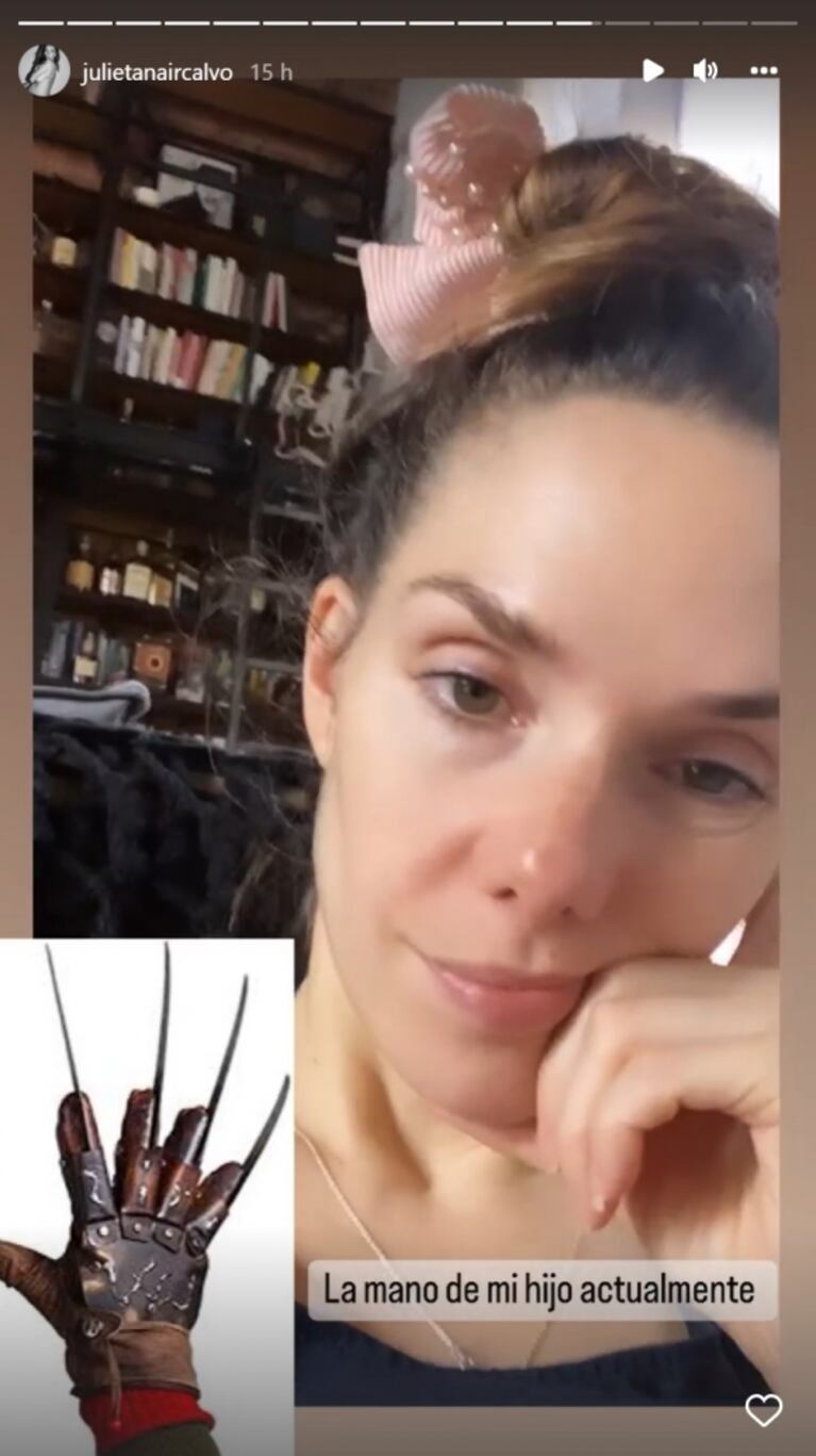 Julieta Nair Calvo contó por qué su bebé tiene las uñas largas: "Garras"