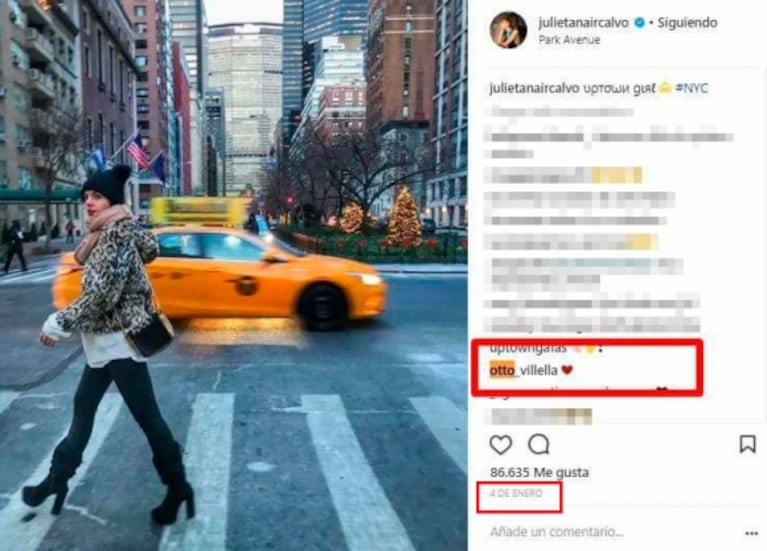 Julieta Nair Calvo, ¿muy cerca de un joven empresario en Nueva York?: tiernos guiños 2.0 ¡y foto delatora!