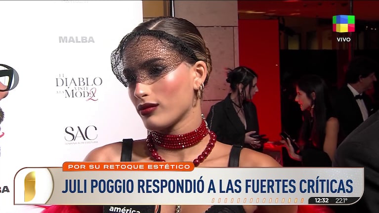 Julieta Poggio habló de su cambio estético (Foto: captura de América).