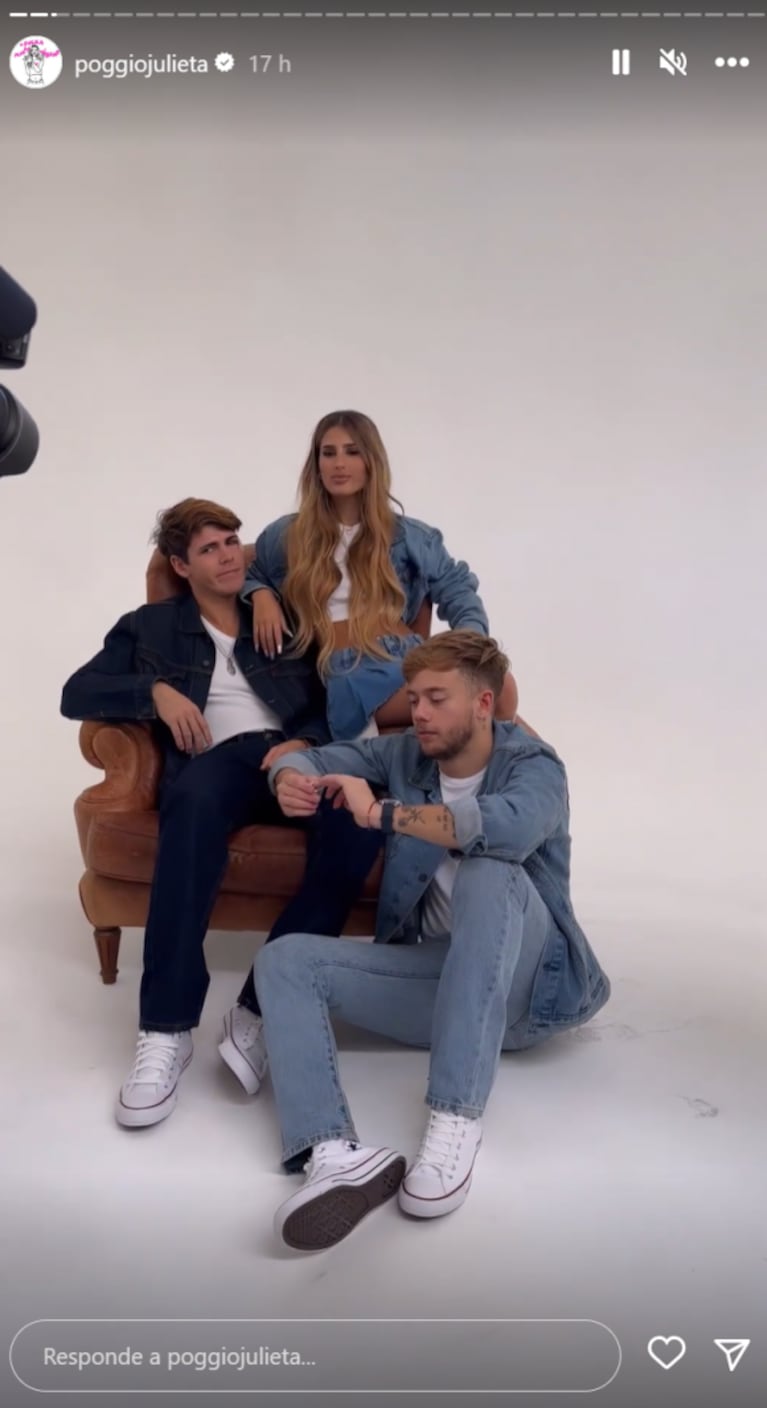 Julieta Poggio, Marcos Ginocchio y Nacho Castañares protagonizaron su primera sesión de fotos juntos: "Nunca me divertí tanto"