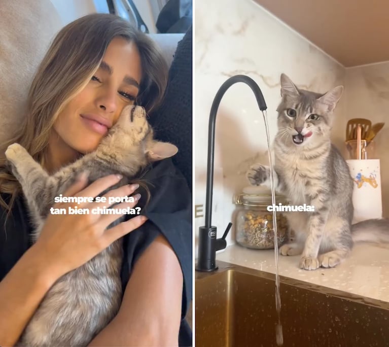 Julieta Poggio mostró el lado más travieso de Chimuela (Foto: Instagram @poggiojulieta)