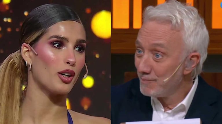 Julieta Poggio y Andy Kusnetzoff (Fotos: capturas Telefe)
