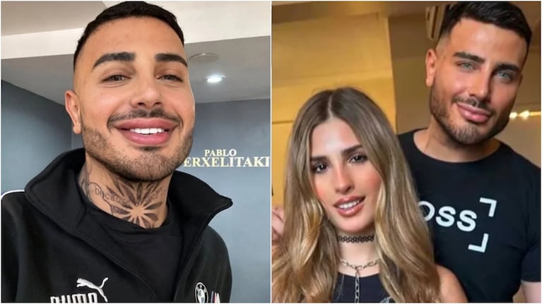 Julieta Poggio y su ex peluquero, Pablo Verxelitaki. Crédito: Instagram