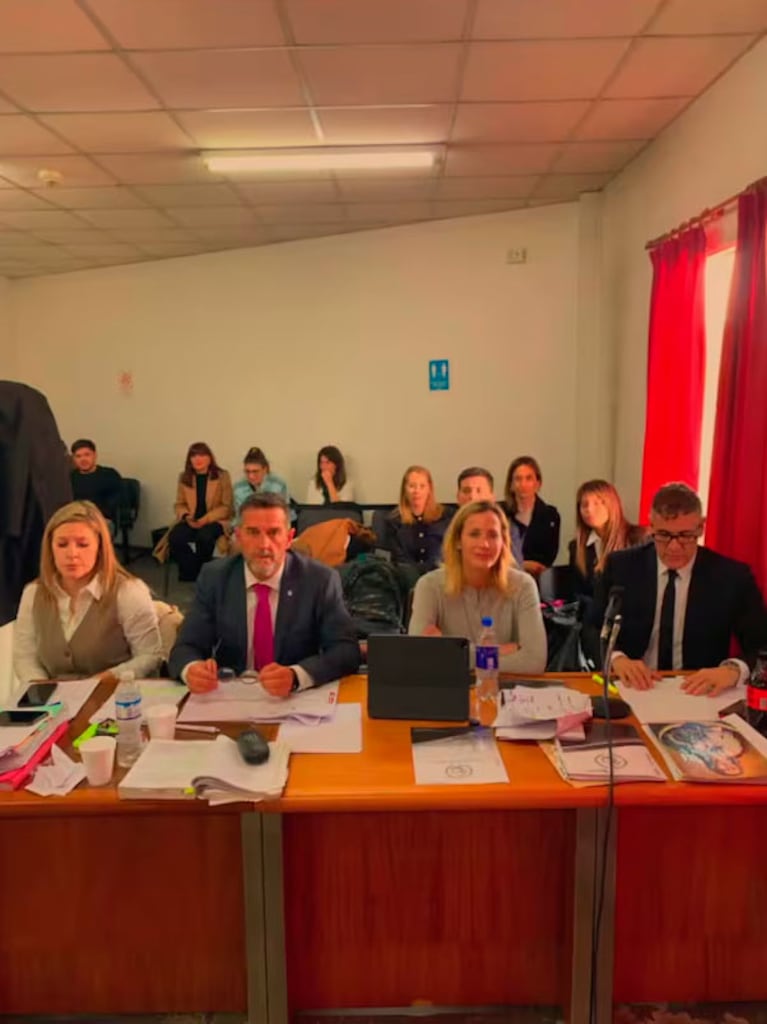 Julieta Prandi en el juicio a Contardi. Foto: captura de pantalla de América TV.