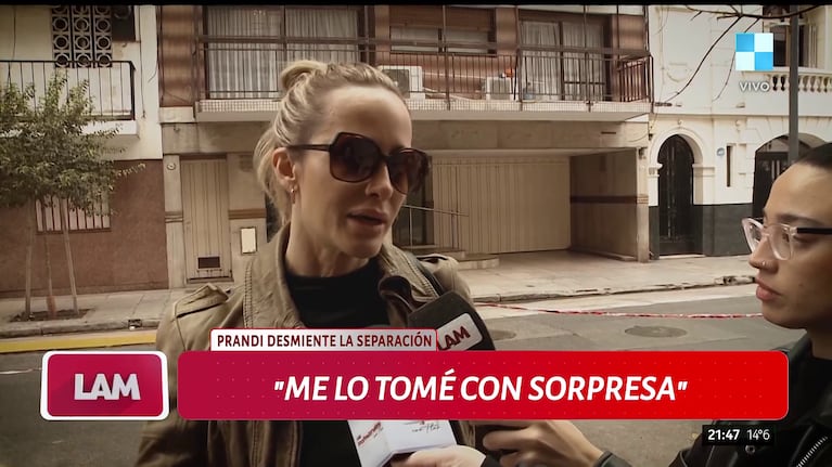Julieta Prandi habló de los rumores de separación de Emanuel Ortega (Foto: captura de América).