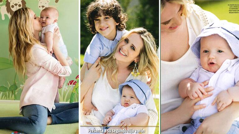 Julieta Prandi presentó a Rocco junto a su marido. Foto: revista ¡Hola! Argentina.