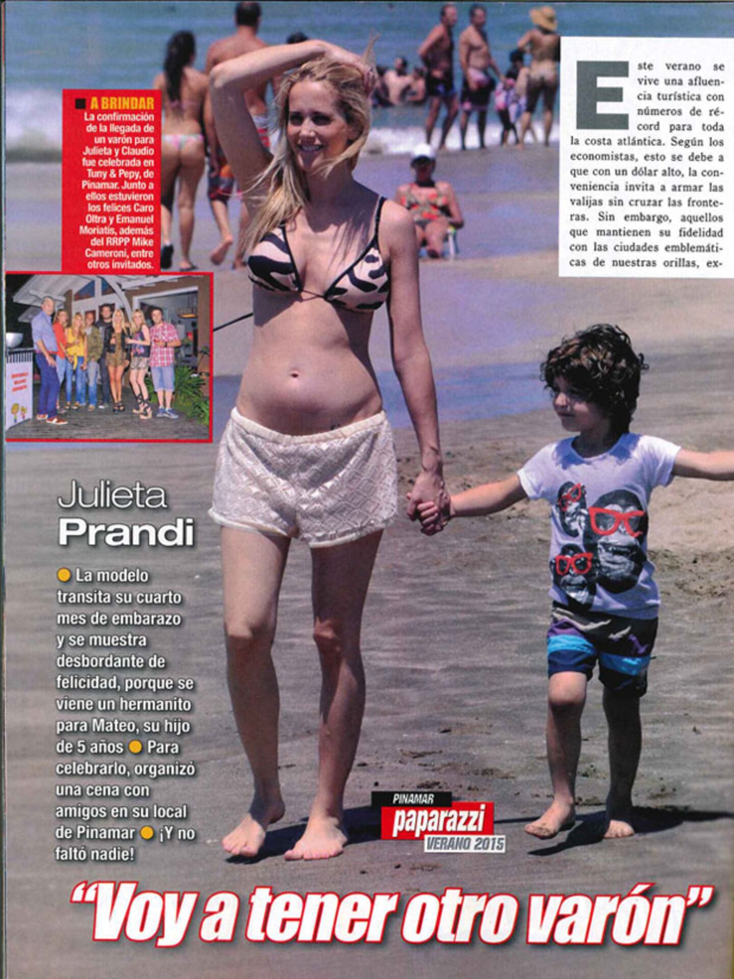 Julieta Prandi y Claudio Contardi le darán un hermanito a Mateo. (Foto: Paparazzi)