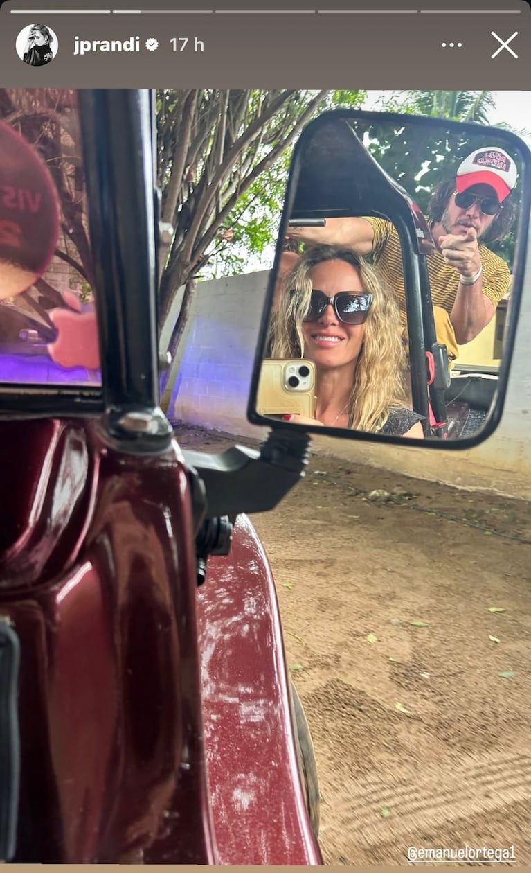 Julieta Prandi y Emanuel Ortega en las vísperas de San Valentín en el Caribe brasilero (Foto: captura de Instagram/@jprandi).