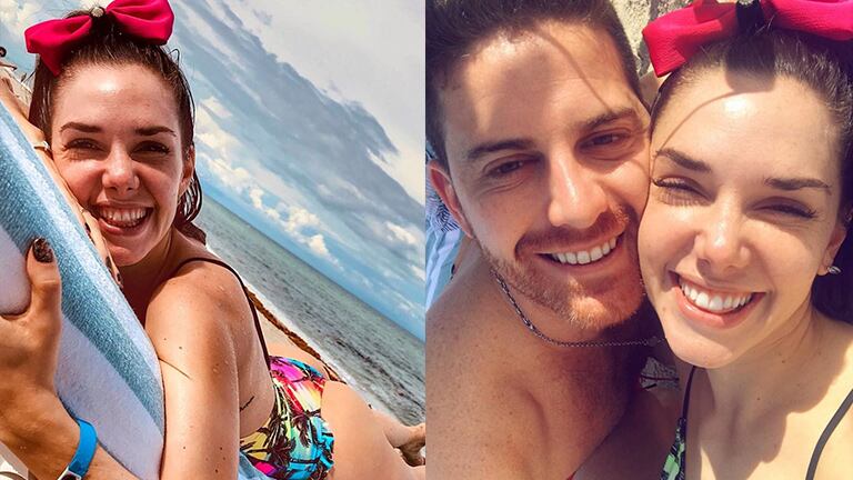 Julieta y su novio están disfrutando de la playa.