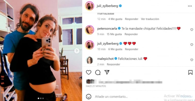 Julieta Zylberberg anunció que está embarazada con fotos súper tiernas: "Nunca mejor dicho, poné los fideos"