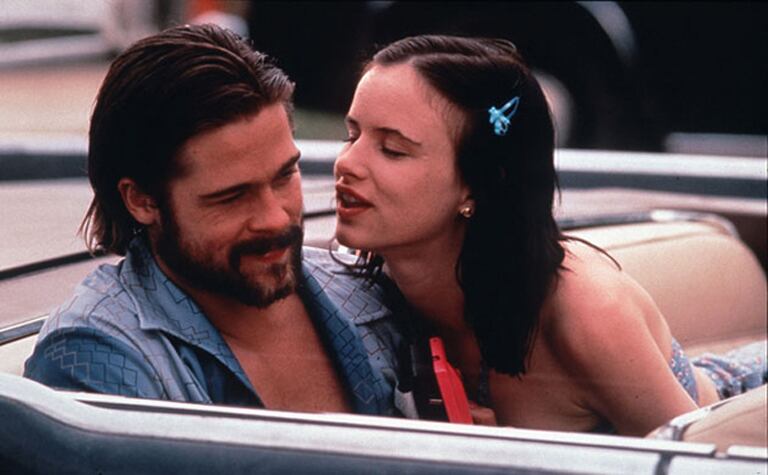 Juliette Lewis junto a Brad Pitt, con quien tuvo un romance de dos años. (Foto: Web)