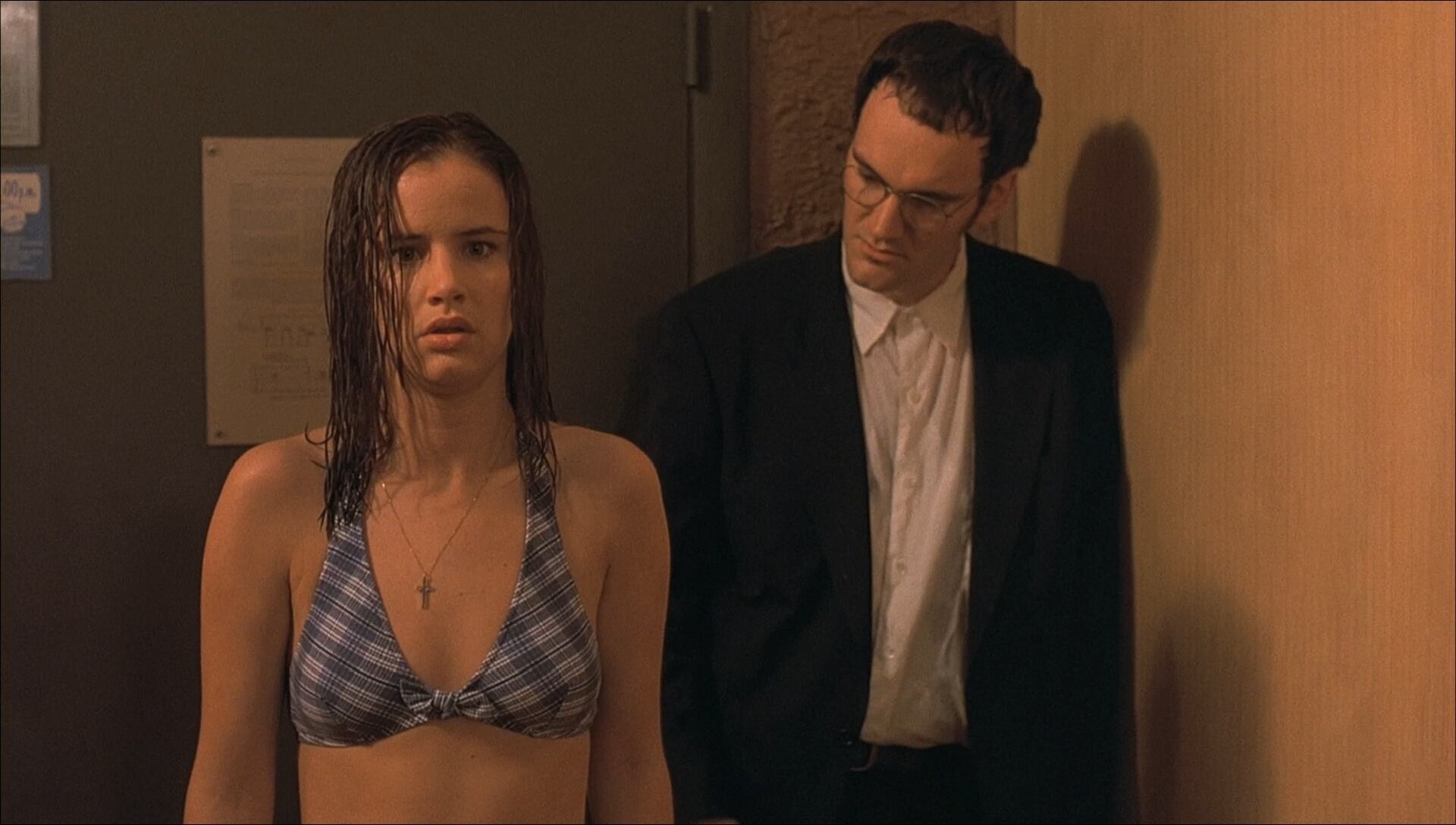 Juliette Lewis junto a Quentin Tarantino en "Del crepúsculo al amanecer". (Foto: Web)