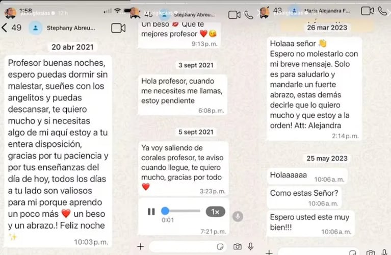 Julio Iglesias publicó chats de WhatsApp para desmentir acusaciones de agresión sexual. Crédito: Instagram