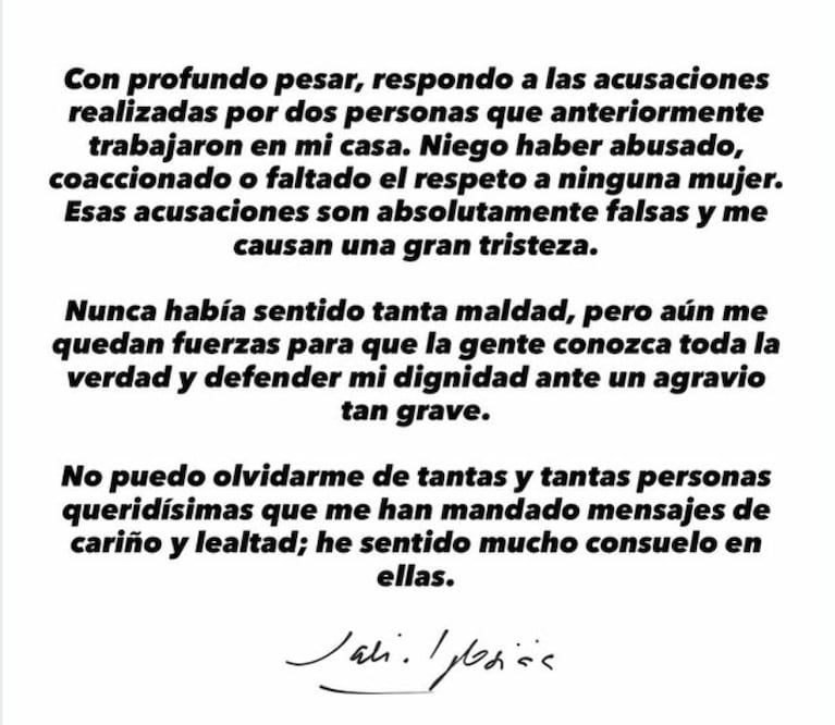 Julio Iglesias publicó un fuerte descargo tras las denuncias de abuso: “Nunca había sentido tanta maldad” | Créditos: Instagram @julioiglesias
