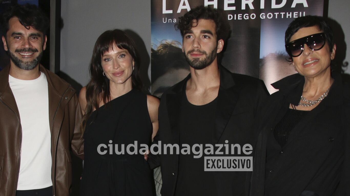 Junior Pisanú con Daniela Cardone, Brenda Gandini y Gonzalo Heredia. Foto: Movilpress