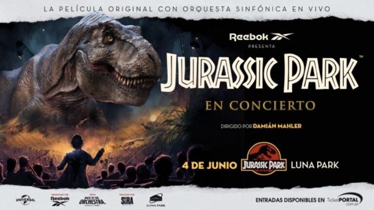 Jurassic Park en concierto en Argentina: única función el 4 de Junio en el Luna Park