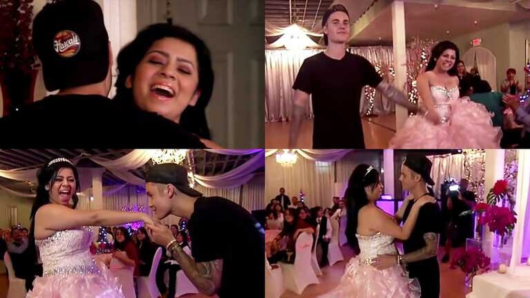 Justin Bieber sorprendió a una fan con una súper fiesta de 15