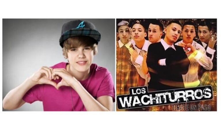 Justin Bieber y Los Wachiturros. (Fotos: Web)