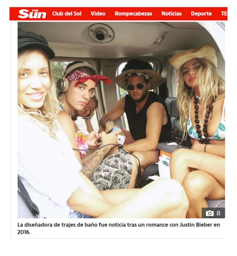 Justin Bieber y Sahara Ray. Captura: The Sun