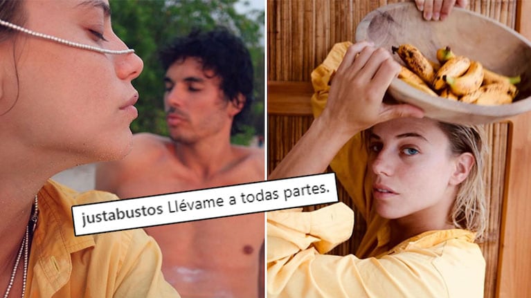 Justina Bustos, enamoradísima de su novio sexy en las increíbles playas de Costa Rica: Llevame a todas partes