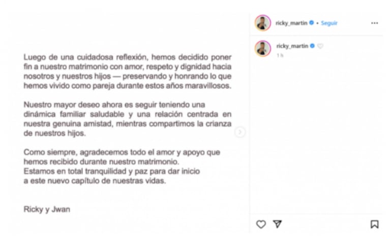 Jwan Yosef habló por primera de su inesperada separación de Ricky Martin: "La familia está feliz"