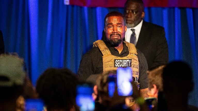 Kanye West en campaña: propone dar 1 millón de dólares a quien tenga un bebé. Foto: AP.
