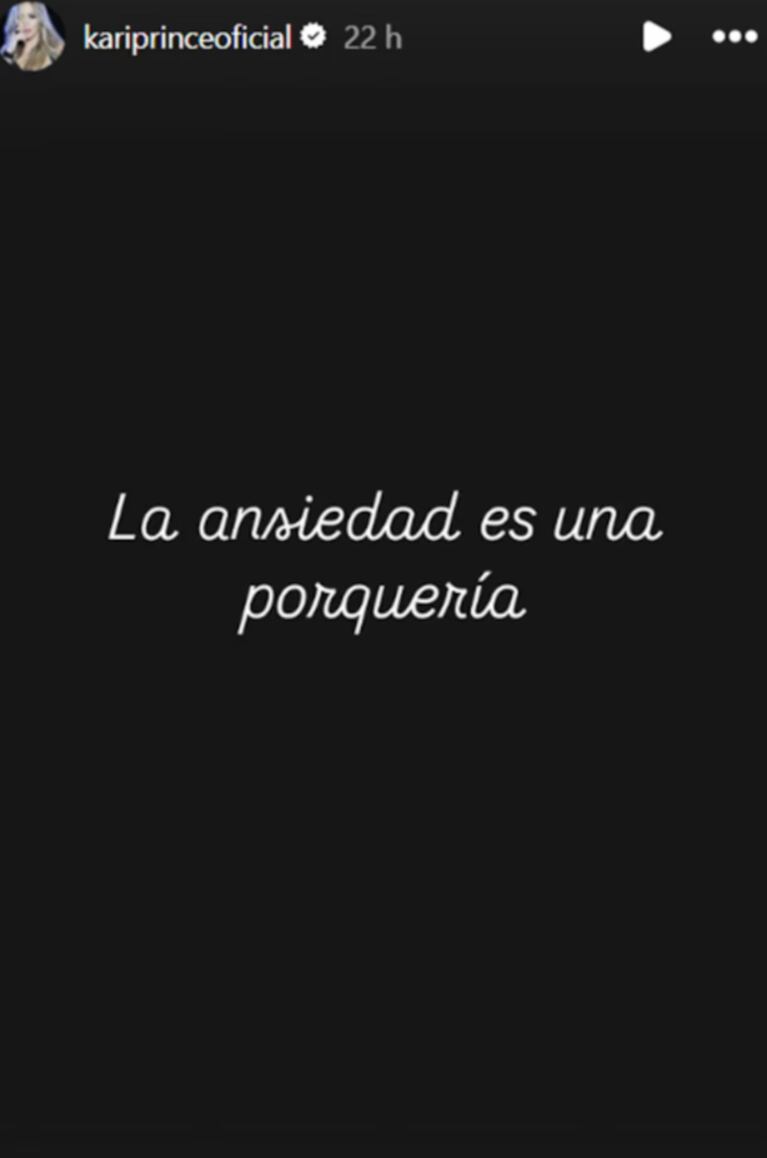 Karina habló sobre su ansiedad.