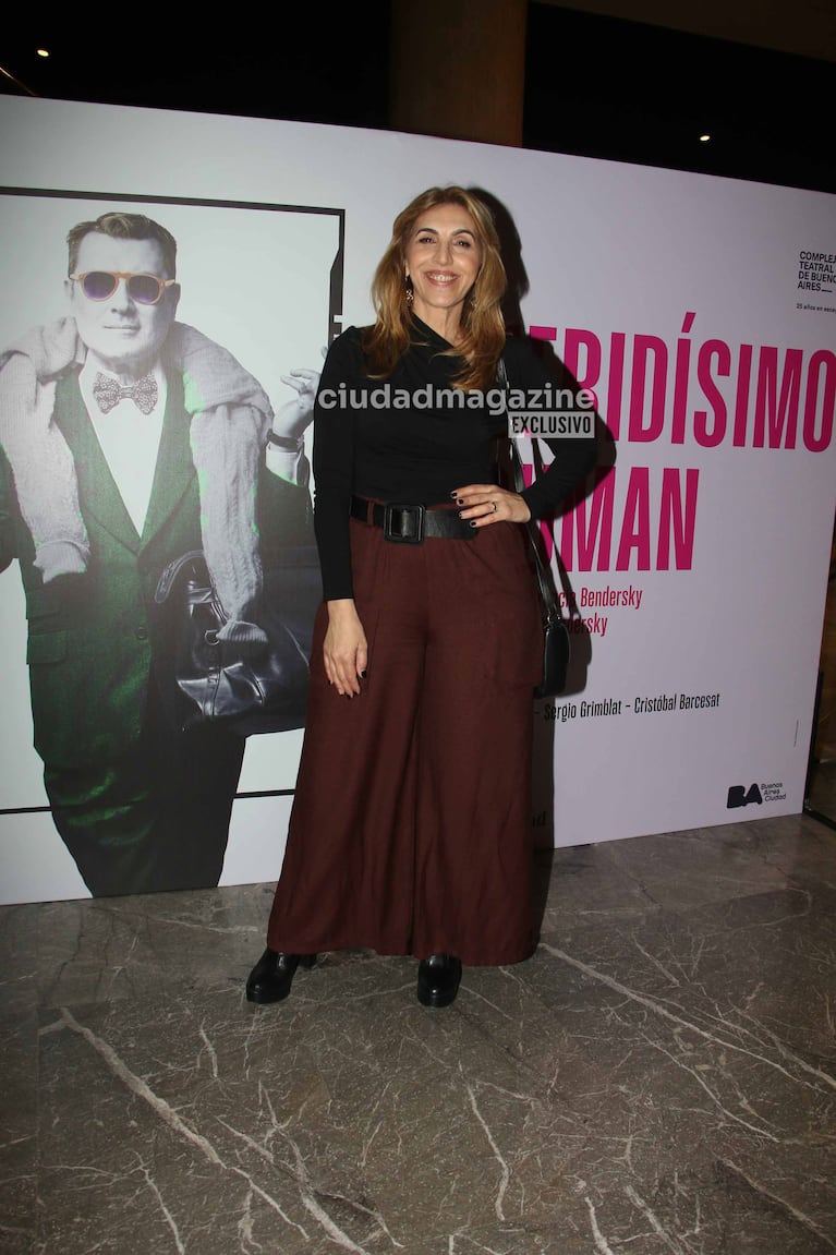 Karina Iavícoli en el estreno de Gabriel Oliveri (Foto: Movilpress).