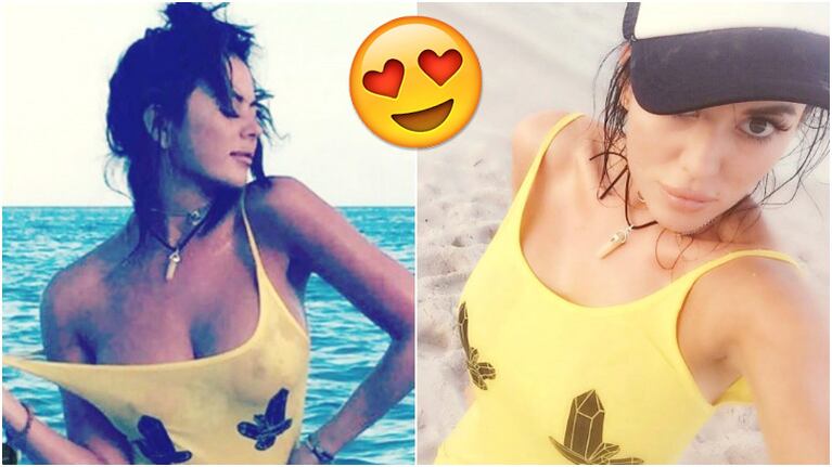 Karina Jelinek despertó suspiros con una malla súper reveladora (Fotos: Instagram)