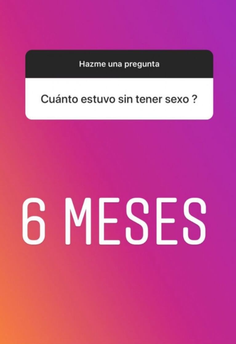 Karina Jelinek reveló cuál fue su período más largo de abstinencia sexual: "Seis meses"