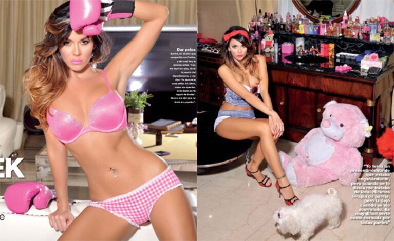 Karina Jelinek, sexy y combativa: "Leonardo Fariña quiere llevarse hasta mis tangas". (Foto: revista Gente)