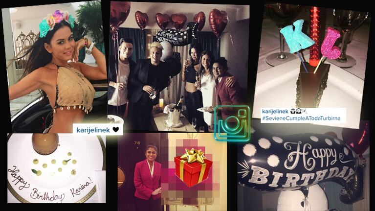 Karina Jelinek, su cumple súper top en Miami… y un misterioso regalo: "¡Increíble edificio de flores, quisiera saber quién fue!"