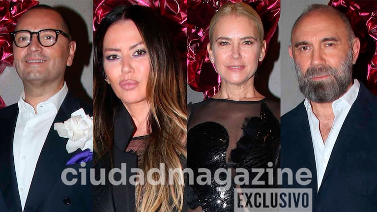 Karina Jelinek, Valeria Mazza y Gabriel Lage en el cumpleaños de Fabián Medina Flores (Fotos: Movilpress).