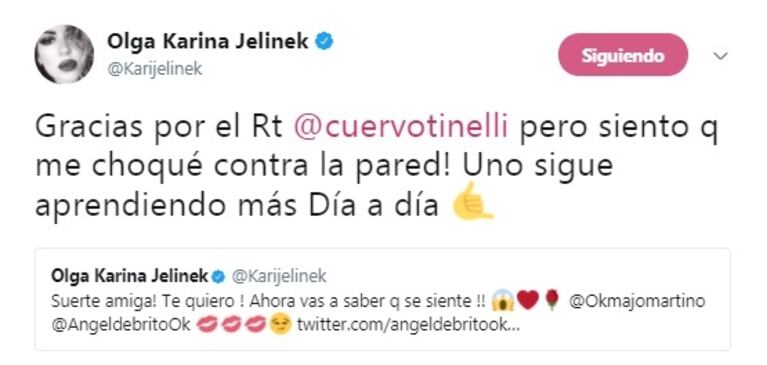 Karina Jelinek y un fuerte cruce con Majo Martino... ¡por un hombre!: "Yo también choqué con la persona que te mintió y te dijo que lo obligué a que me bese"