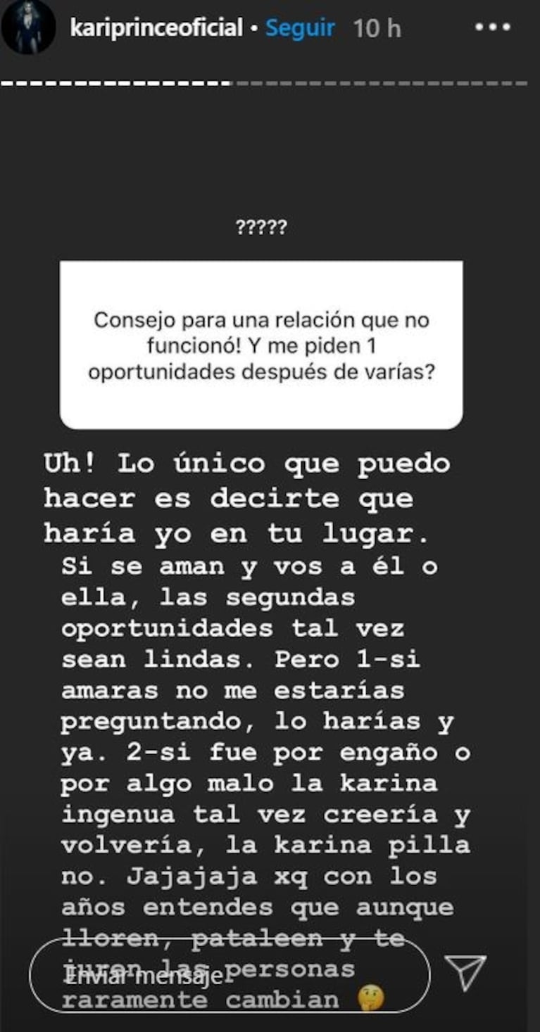 Karina La Princesita habló de su separación de El Polaco y se sinceró: "No fue el amor de mi vida"
