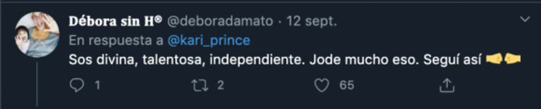 Karina la Princesita mostró los hirientes comentarios que recibe y las famosas salieron a apoyarla