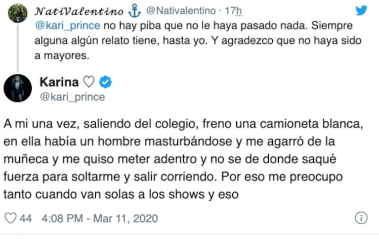 Karina la Princesita relató el intento de abuso que sufrió de chica: "Un hombre me quiso meter en una camioneta"