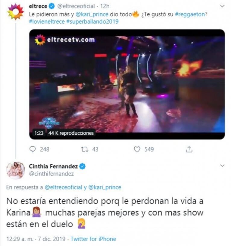 Karina La Princesita salió al cruce de Cinthia Fernández: "No hace falta mentir así, inventate otra cosa"