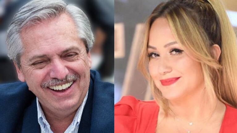 Karina le hizo un pícaro pedido al Presidente.