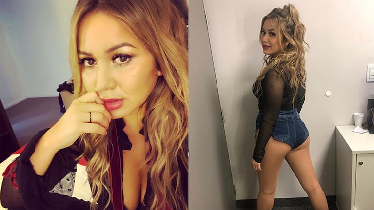 Karina lució su figura en el backstage de ShowMatch.