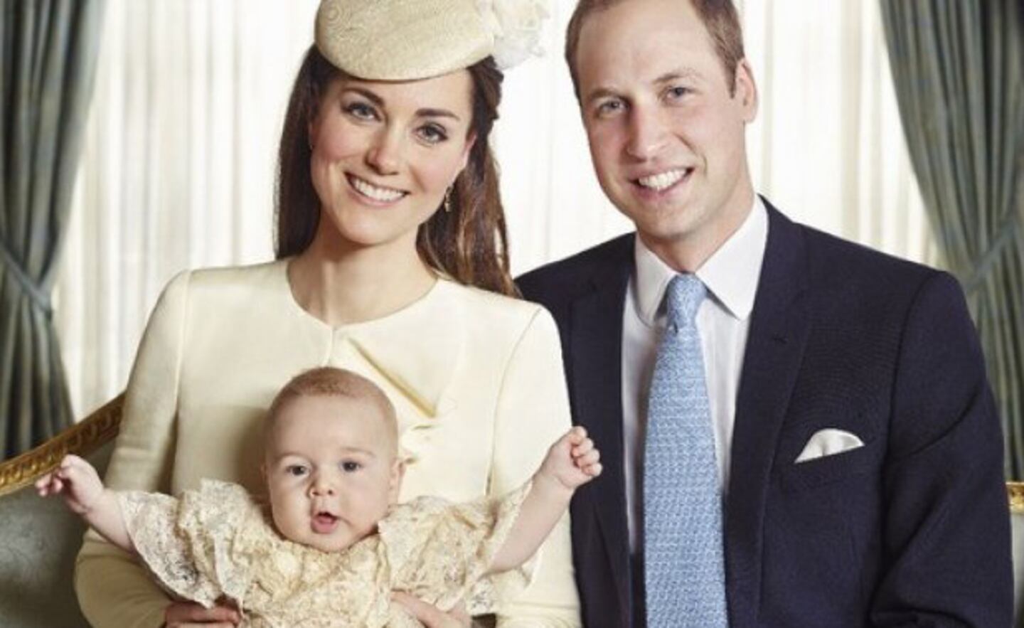 Kate Middleton, el Principe William y el pequeño George. (Fuente: web)