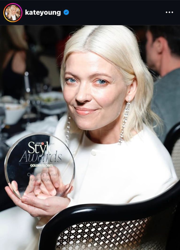 Kate Young, la estilista más influyente de la industria del cine (Foto: Instagram/@kateyoung).