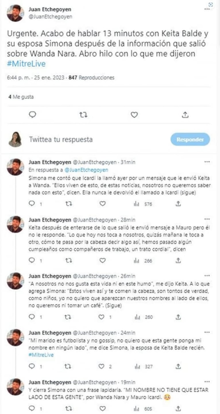 Keita Baldé y su esposa fulminaron a Mauro Icardi y Wanda Nara tras el escándalo: "Son tontos"